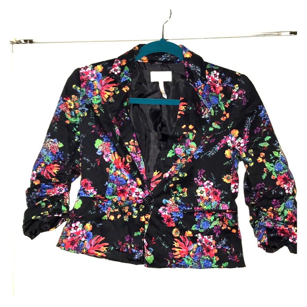 Laundry by Shelli Segal Floral Cropped Blazer